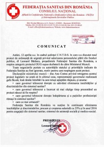 comunicat sanitas